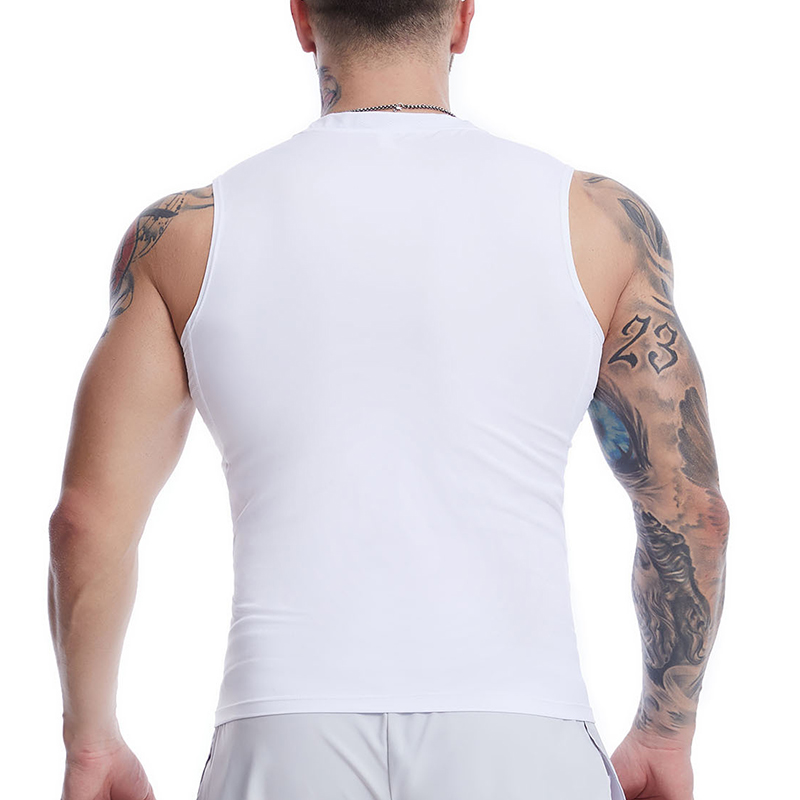 Cross Print Sleeveless Compres - Crossfit Vest 评论和价格